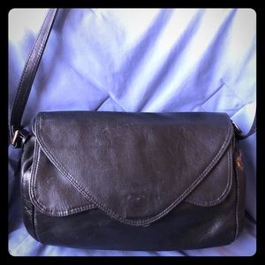 Giani Bernini black leather satchel vintage purse